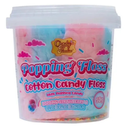 Candy Paradise Popping Floss Cotton Candy Floss 50g