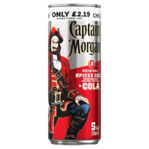 Captain Morgan Original Spiced Gold & Pepsi Max Cola Ready to Drink Premix Can 250ml