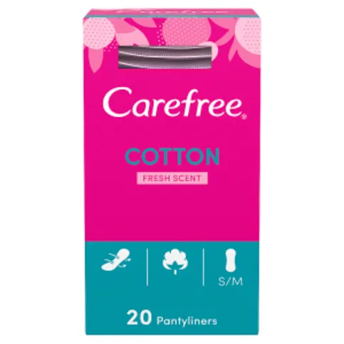 Carefree Cotton Pantyliner Fresh Scent 20pk