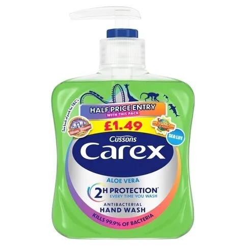 Carex Antibacterial Hand Wash - Aloe Vera, 250ml
