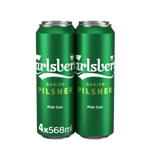Carlsberg Danish Pilsner Lager Beer 4 x 568ml Cans