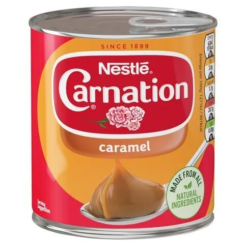 Carnation Caramel (caramelised concentrated milk, sweetened), 397g