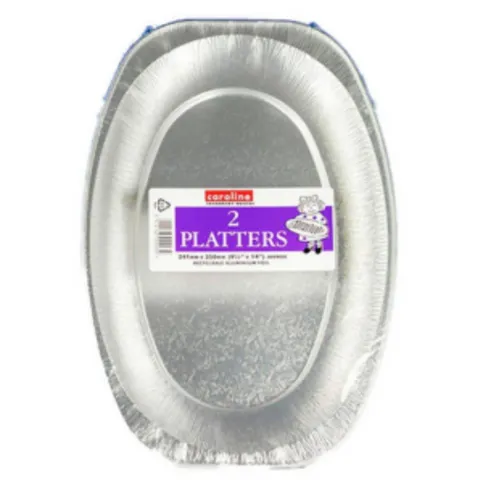 Caroline Foil Platters 2 Pack