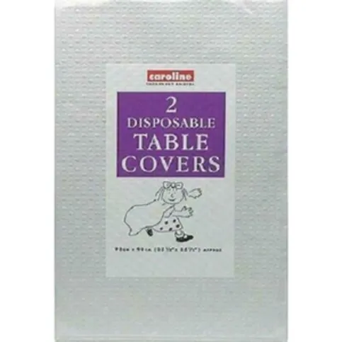 Caroline White Table Covers 2 Pack