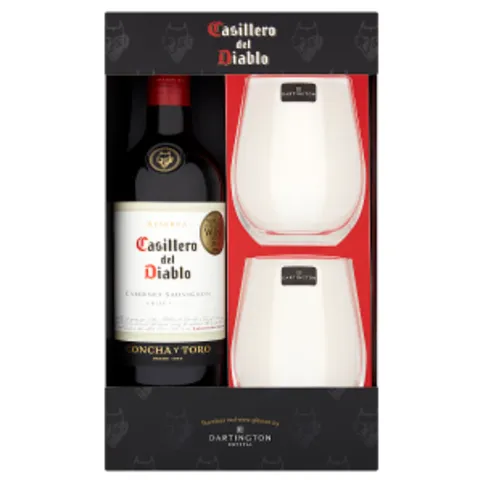 Casillero del Diablo Wine & Stemless Glasses Gift