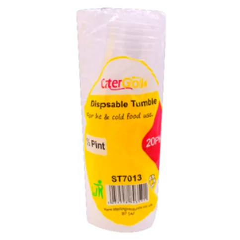Catergold Disposable Tumbler 1/2 Pint 20 Pack