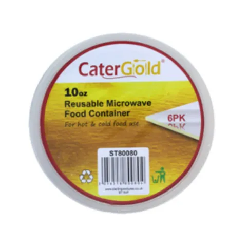 Cater Gold Microwave Food Container 10 oz 6 Pack