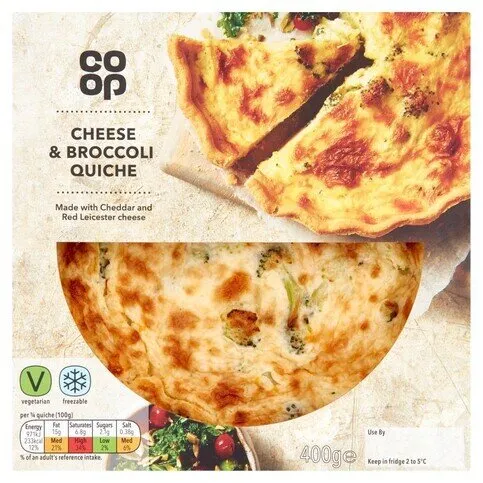 Co-op Cheese & Broccoli Quiche 400g