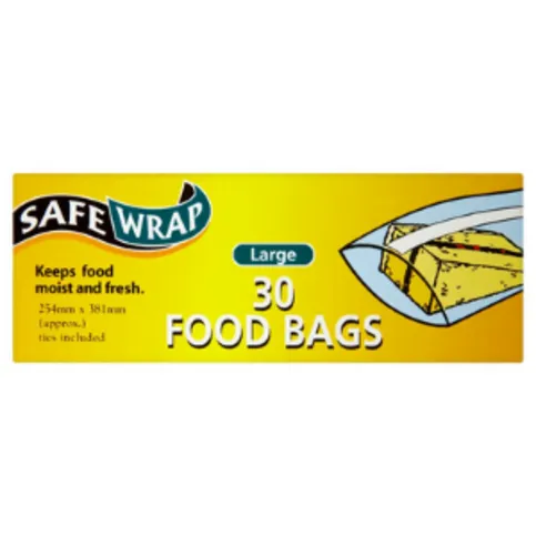 SafeWrap Food Bags Large 254mm x 381mm 30 Pack