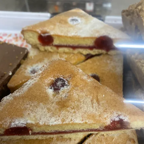 Cherry Bakewell Slice