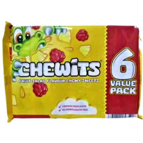 Chewits Fruit Salad Chewy Sweets 6 x 30g