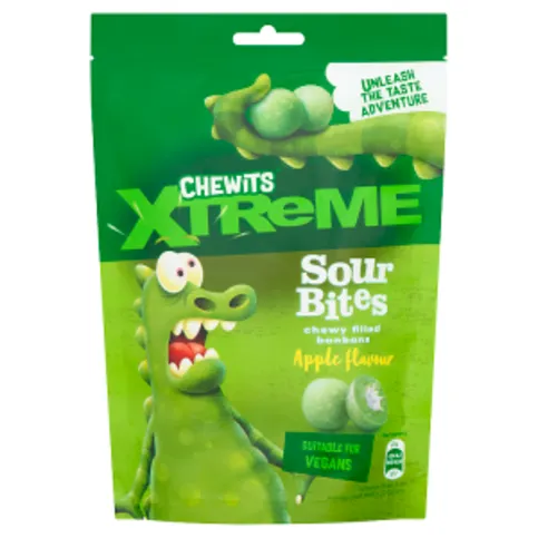 Chewits Xtreme Apple Flavour Sour Bites 115g