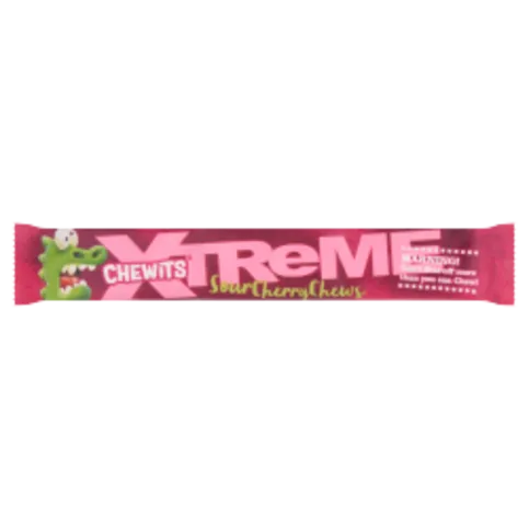 CHEWITS XTREME BAR SOUR CHERRY 36G