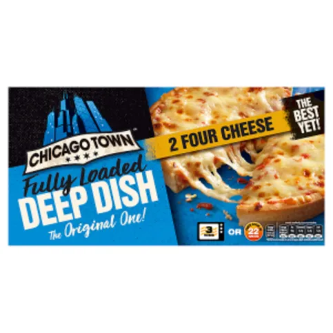 Chicago Town Fully Loaded Deep Dish Four Cheese Pizzas 2 x 148g (296g)