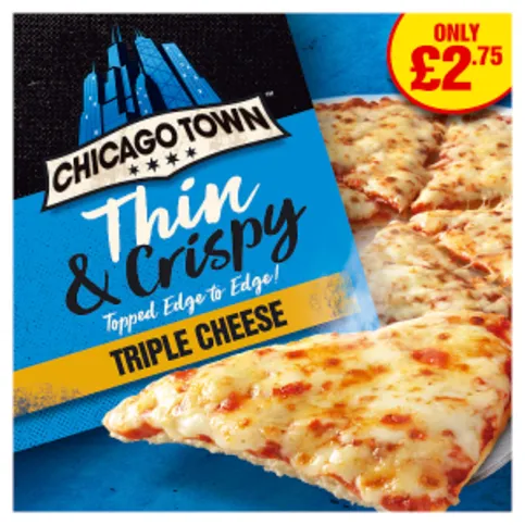 Chicago Town Thin & Crispy Triple Cheese Pizza 305g