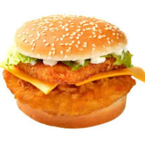 Chicken Stacker Burger with Hash Brown & Cheese