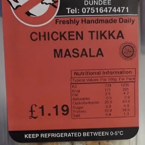 Chicken tikka masala sandwich 
