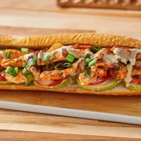 Chicken Tikka Mayo Peppers Baguette