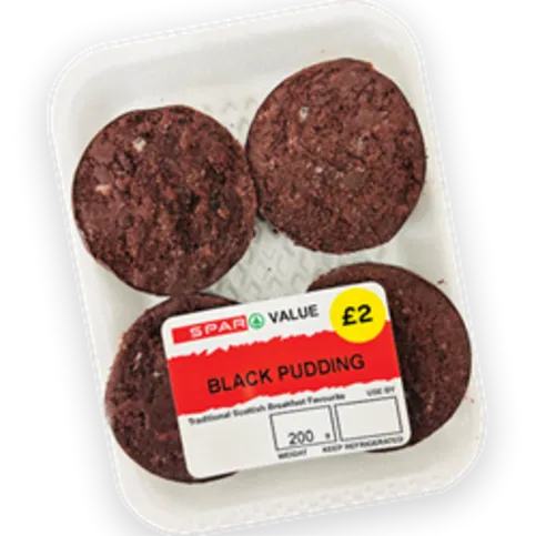 CHILLED: SPAR EVERYDAY VALUE BLACK PUDDING PM£2.00 200G
