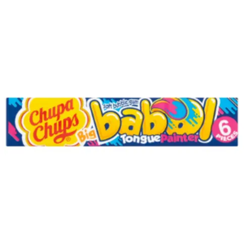 Chupa Chups Big Babol Tongue Painter Soft Bubble Gum 6 Pieces 28g