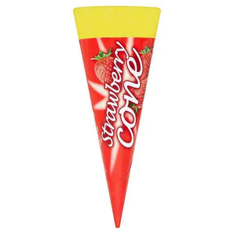 Classic Strawberry Ice Cream Cone 110ml