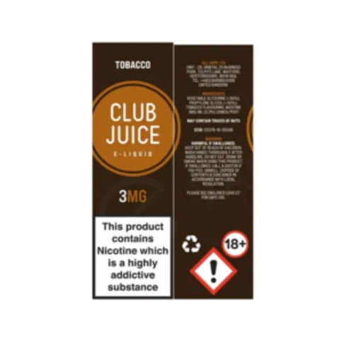 Club Juice Tobacco E-liquid 3mg