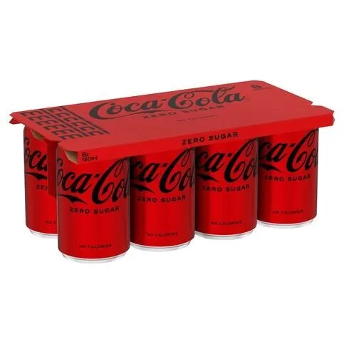 Coca Cola Zero Coke 8 Pack Cans Pm 4.50                     