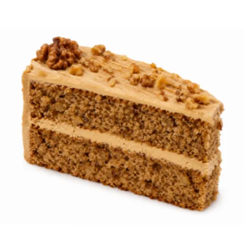 Coffee Walnut Cake Slice 