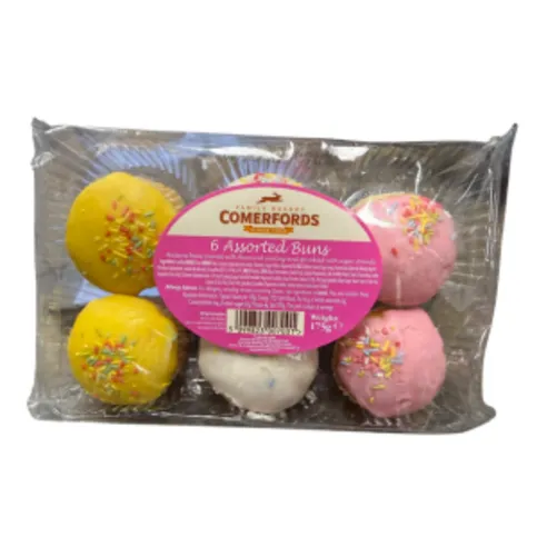 Comerfords 6 Assorted Buns 175g