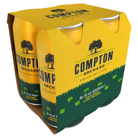 Compton Orchard Medium Dry Cider 4 x 440ml