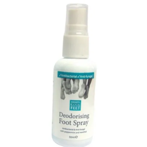 Cool Feet Deodorising Antibac AntiFungal Foot Spray Peppermint Menthol 50ml