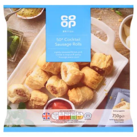 Co-op 50 British Cocktail Sausage Rolls 750g