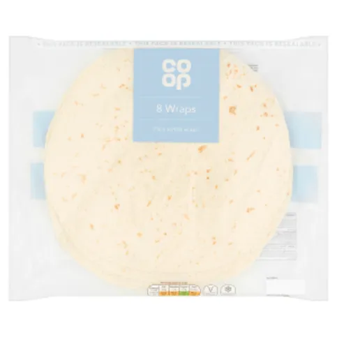 Co-op 8 Plain Tortilla Wraps