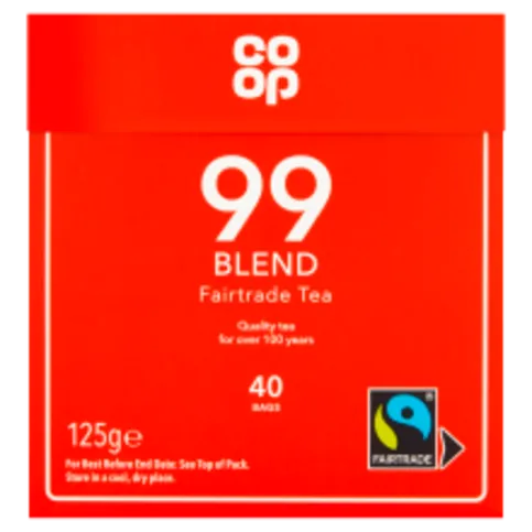 Co-op 99 Blend Fairtrade Tea 40 Bags 125g