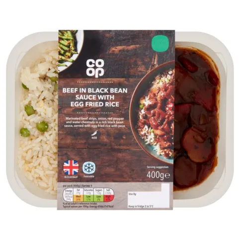 Co-op Beef in Black Bean & Egg Rice 400G