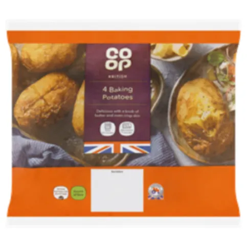 Co-op British 4 Baking Potatoes 800g