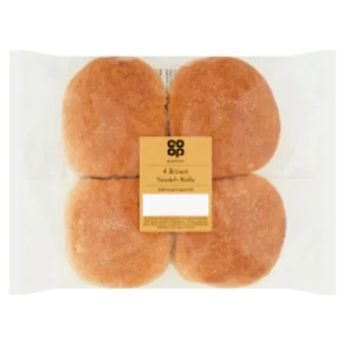 Co-op Bakery 4 Brown Scotch Rolls