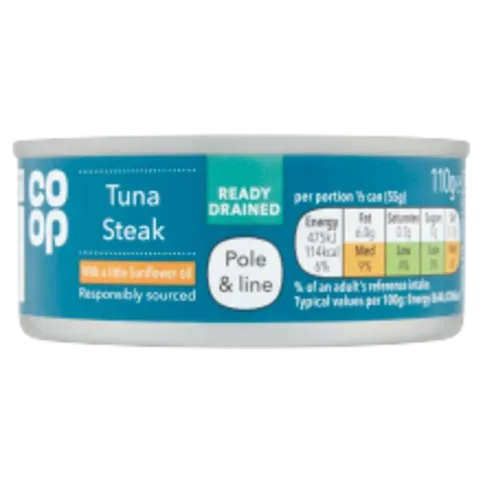 Co-op Tuna Steak with a Little Sunflower Oil 110g