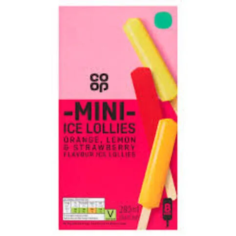 CO-OP FRUITY ICE LOLLIES 8X35ML
