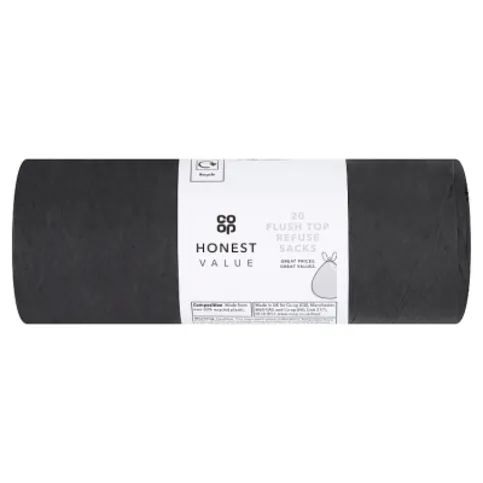 Co-op Honest Value 20 Flush Top Refuse Sacks