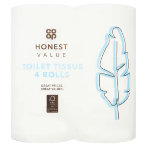 Co-op Honest Value Toilet Tissue 4 Pack