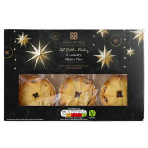 Co-op Irresistible All Butter Pastry Luxury Mince Pies 6s