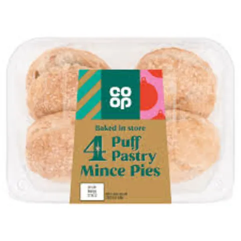 Co-op Mince Puff Pastry Pie 4s