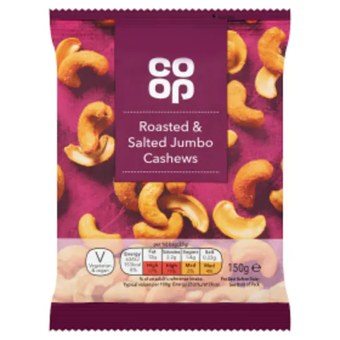 Co-op Nuts About Roasted & Salted Cashews 150g