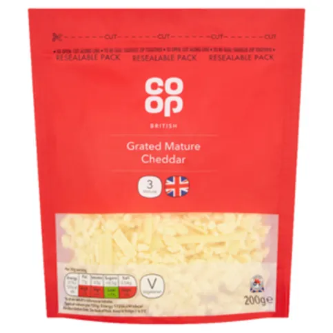 Coop - British Mature Grated Cheddar, 250g