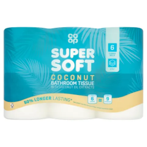 Co Op Coconut 6 Pack Longer Roll 6roll