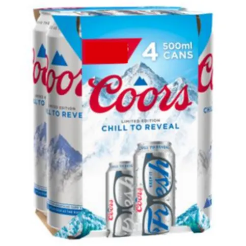 Coors Beer 4 x 440ml Small Cans