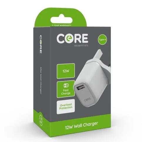CORE TYPE-A 12W WALL CHARGER (95910676)