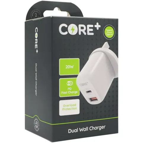 Core Type-a & C  Wall Charger 20w