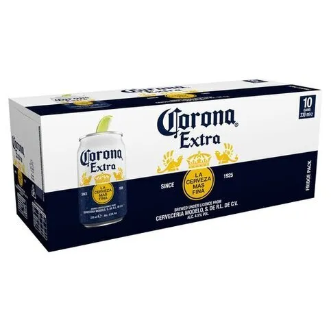 Corona Lager Beer Cans 10 x 330ml